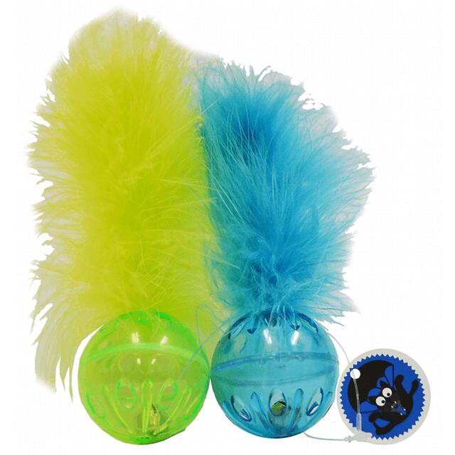 Scream Cat Toy Lattice Ball Green Blue