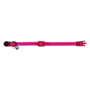 Scream Reflective Adjustable Nylon Cat Collar Loud Pink