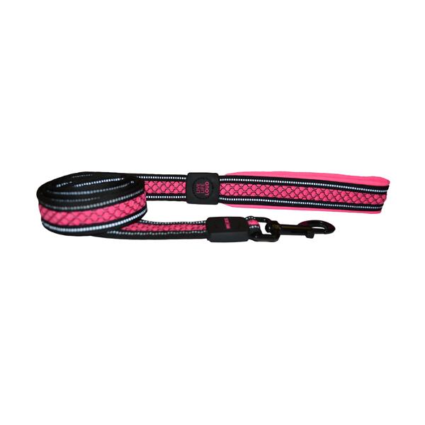Scream Reflective Padded Leash Pink