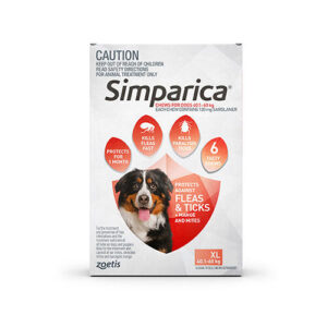 Simparica Chewables 120mg For Xlarge Dogs 40.1-60kg (Red) 12 Doses