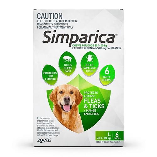 Simparica Large 20.1-40kg 6 Pack