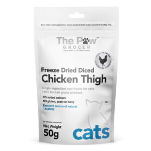 The Paw Grocer Freeze Dried Diced Chicken Thigh Cat Treats 50 Gm