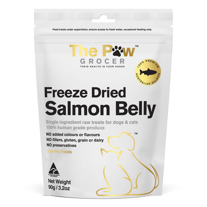 The Paw Grocer Freeze Dried Salmon Belly Dog And Cat Treats 90 Gm