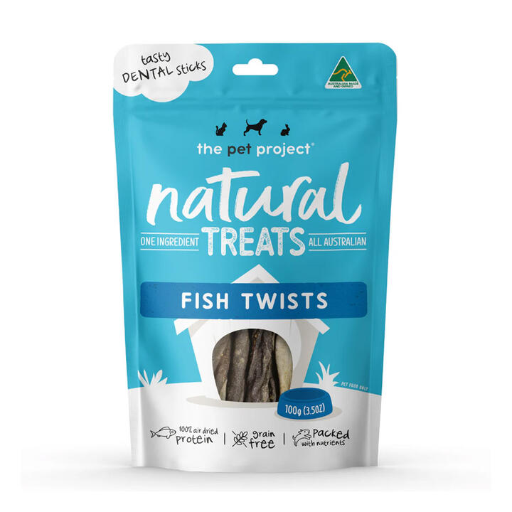 The Pet Project Natural Treats - Fish Twists 100 Gm