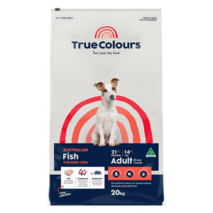 True Colours Fish And Brown Rice Adult Dry Dog Food 20 Kg