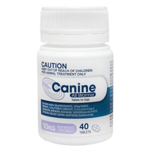 Value Plus Canine All Wormer Tablets For Dogs 10kg (Purple) 40 Tablets