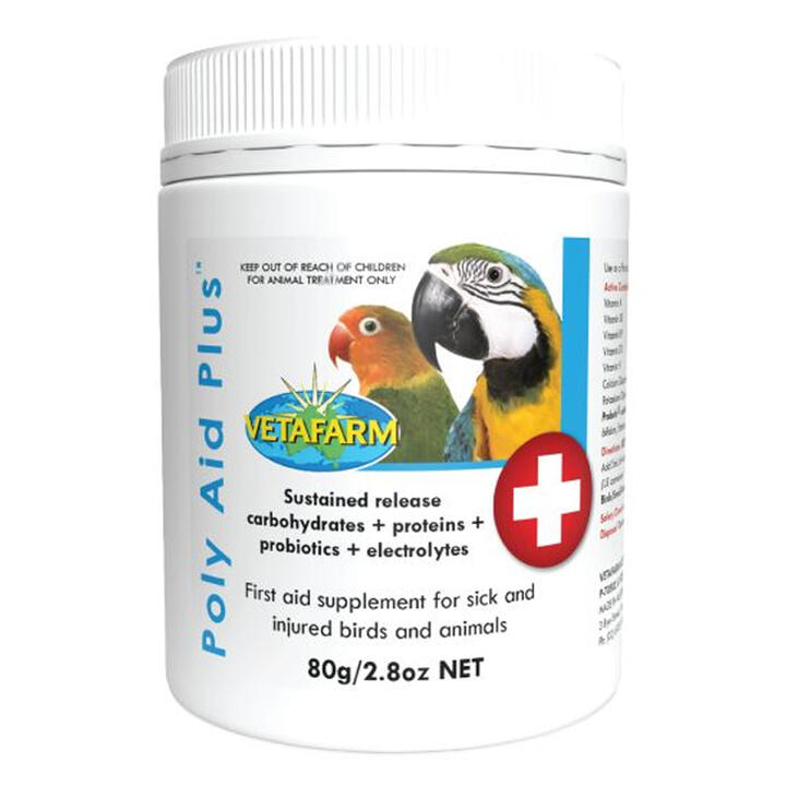 Vetafarm Poly Aid Plus First Aid Supplement For Sick And Injured Birds And Animals 80 Gm