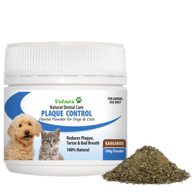 Vetnex Natural Dental Care Plaque Control Powder For Dogs And Cats Kangaroo