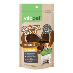 Vitapet Bakery Bites Chicken Brownies Dog Treats 105 Gm