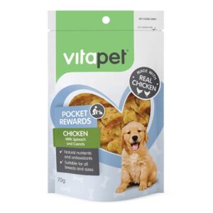 Vitapet Trainers Chicken & Vegetable Bone Dog Treats 70g 1 Pack