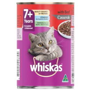 Whiskas 7 Plus Beef Casserole Wet Cat Food