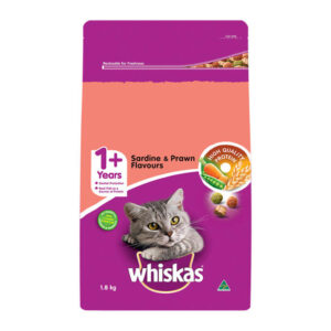 Whiskas Adult 1+ Years Sardine & Prawn Flavours Dry Cat Food 1.8 Kg