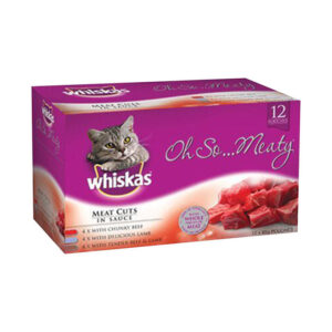 Whiskas Adult 1+ Years So Meaty Meat Cuts In Gravy Wet Cat Food 85gm 12 Pack