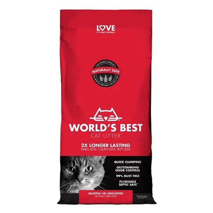 World's Best Multiple Cat Unscented Natural Corn Cat Litter 12.7 Kg