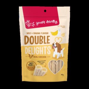 Yours Droolly Double Delights Milk And Banana Dog Treats