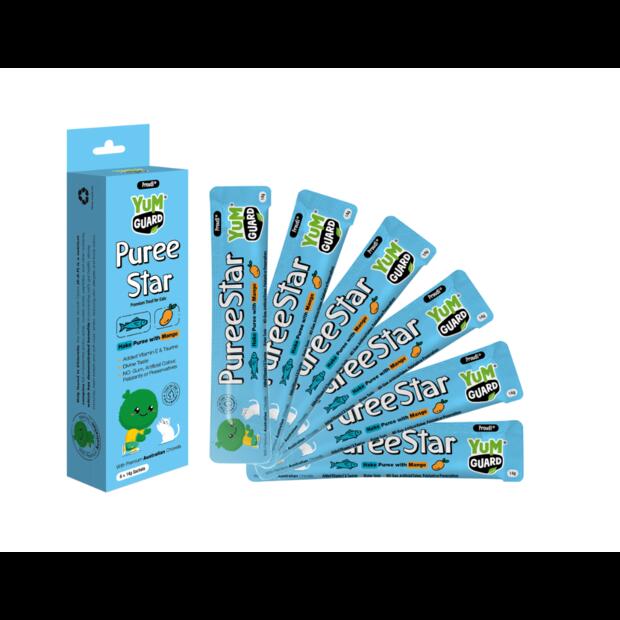 Yumguard Puree Star Hake And Mango Cat Treat