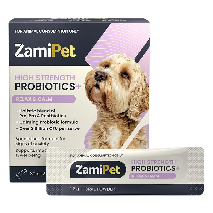 Zamipet High Strength Probiotics + Relax & Calm Oral Powder For Dog 30 Sachets