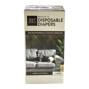 Zeez Disposable Diapers For Dogs Large 12 Pack