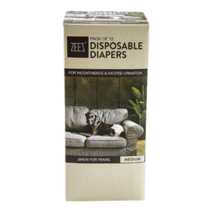 Zeez Disposable Diapers For Dogs Medium 12 Pack