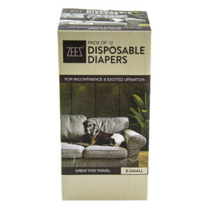 Zeez Disposable Diapers For Dogs X Small 12 Pack