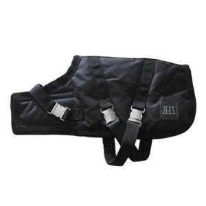 Zeez Waterproof Supreme Dog Coat Oil Skin/Black 1 X Size 28