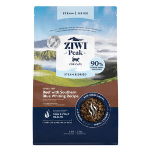 Ziwi Peak Steam And Dried Grass Fed Beef With Southern Blue Whiting Cat Food 2.2 Kg
