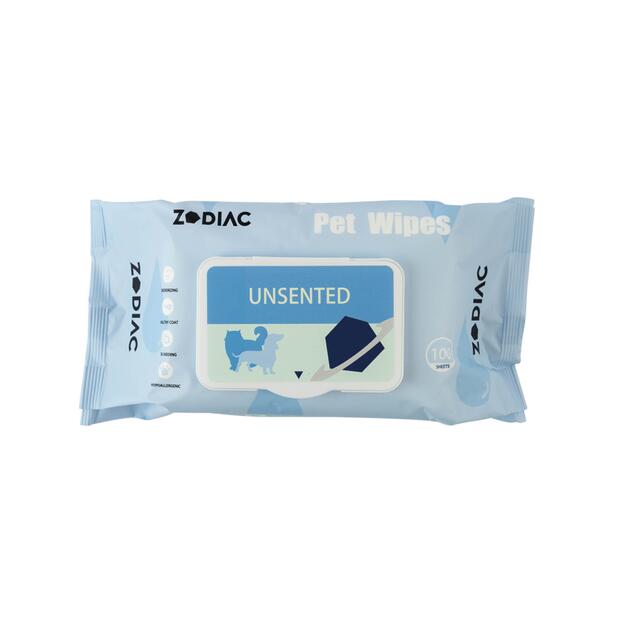 Zodiac Pet Wipes 100 Packs Unscented