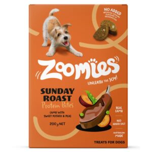 Zoomies Sunday Roast Lamb Sweet Potato And Peas Protein Bites Dog Treats