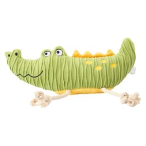 Paws For Life Recycle Life Ripple Crumple Crocodile Dog Squeaker Toy