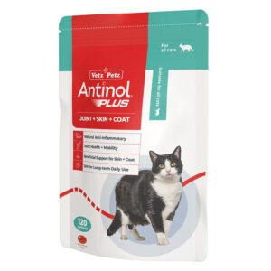 Antinol Plus Natural Anti Inflammatory Joint Mobility Skin And Coat Soft Gel Capsules For Cats 120 Capsule