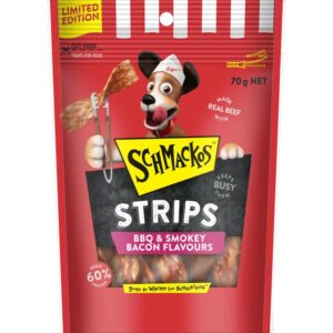 Schmackos Strips Bbq And Smokey Bacon Flavour Dog Treats
