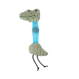 The Catsentials Crocodile With Spring Tube And Catnip Ball Cat Toy