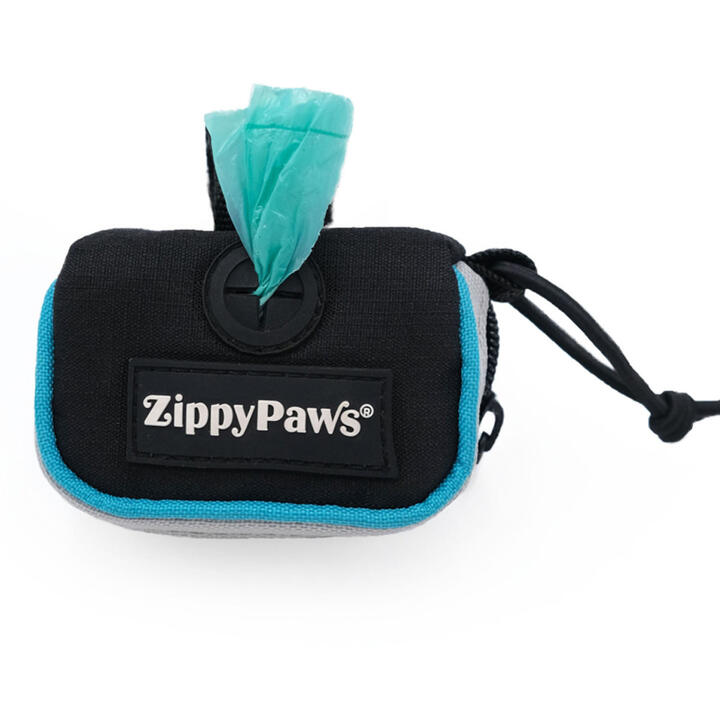 Zippy Paws Adventure Leash Dog Poop Bag Dispenser For Dogs - Teal 1 Pack