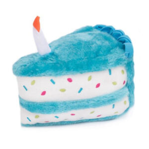 Zippy Paws Birthday Cake Toys For Dogs - Blue 1 Pack