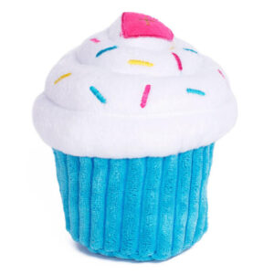 Zippy Paws Birthday Cupcake Toys For Dogs - Blue 1 Pack