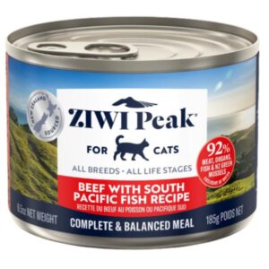 Ziwi Peak Beef South Pacific Fish Wet Cat Food Cans