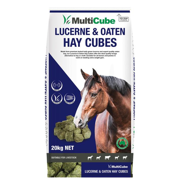 Multicube Lucerne Oaten Hay Cubes Horse Food