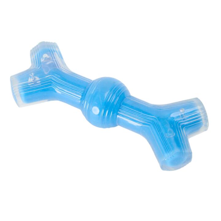 Paws For Life Tuff Chew Nylon Rubber Blue Bone Dog Chew Toy