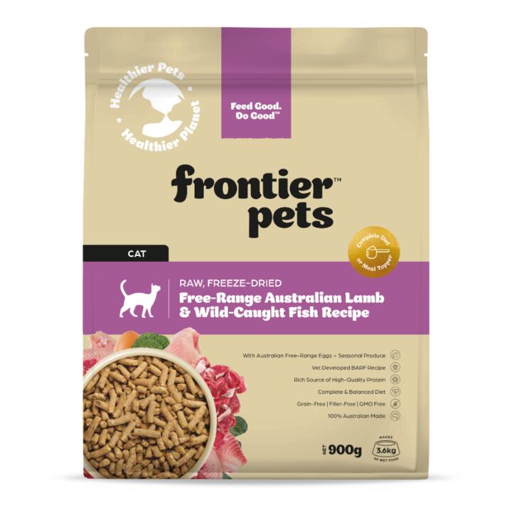 Frontier Pets Adult Lamb And Wild Caught Fish Freeze Dried Cat Food
