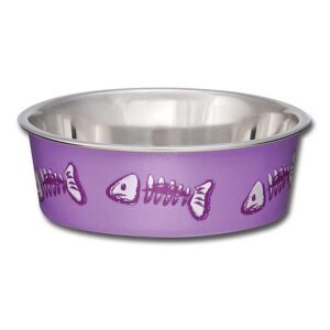 Loving Pets Bella Bowl Purple Fish