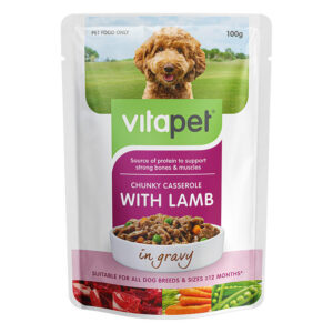 Vitapet Chunky Casserole With Chicken & Lamb In Gravy Wet Dog Food 100gm 1 Pack