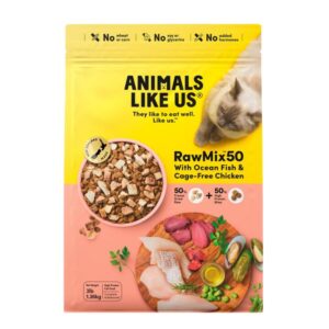 Animals Like Us Raw Mix 50 Ocean Fish And Chicken Dry Cat Food