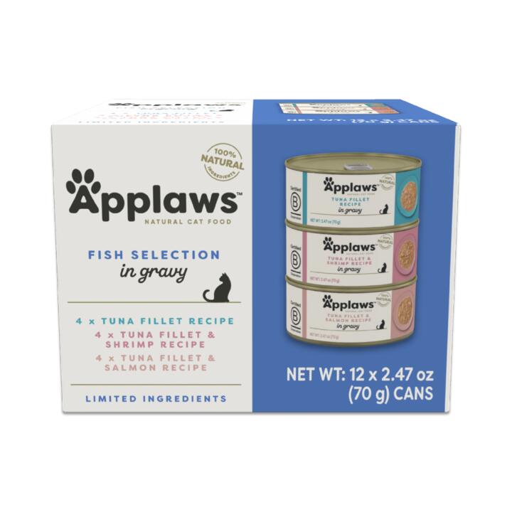 Applaws Natural Fish Selection In Gravy Adult Wet Cat Food Can