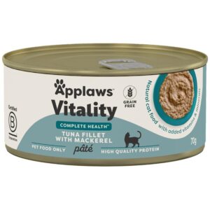 Applaws Vitality Complete Health Tuna Mackerel Pate Adult Wet Cat Food