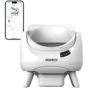 Catlink Scooper Open X Self Cleaning Cat Litter Box Cat White