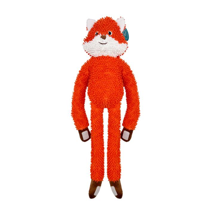 Paws For Life Moppy Long Limbed Fox With Rope Skeleton Plush Dog Toy