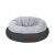 Charlies Pet Winter Short Plush Round Bed Non Slip Bottom Grey Small
