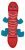 Fire Biterz Tough Squeaker Dog Toy by Outward Hound – 3 Squeaker Lizard – Red