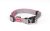 Kazoo Active Adjustable Nylon Dog Collar Silver & Pink Small