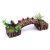Kazoo Aquarium Ornament Log Bridge with Plants
